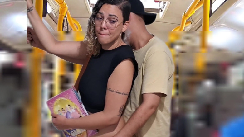 Gabi SweetCouplesStories: Slutty Student Gets Cumshot on the Bus