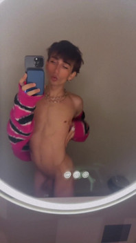 Femboy in Coffee Shop Public Bathroom