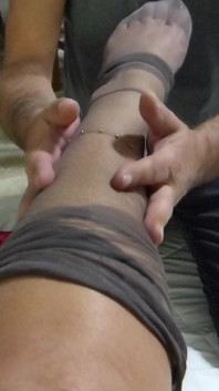 My Submissive Puts My Nylon Stockings Back on Me