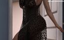 Visual Novels: SexBot 61 - uma professora em um vestido sexy veio até mim à...