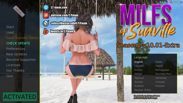Porny Games: MILFs von Sunville von L7team - Dreier am strand 69