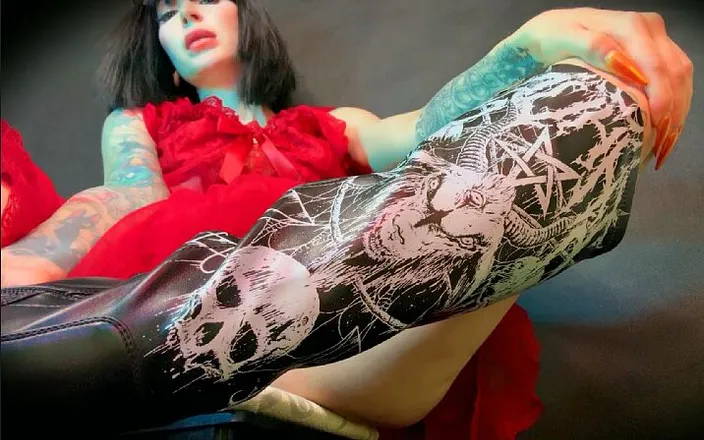 Baal Eldritch: Worship Satan's Boots: Kneel, Lick, Cum - JOI