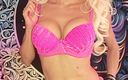 Barby Domina: Roze lingerie fetisj &amp;amp; speel anaal