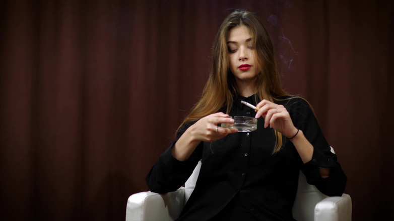 Russian Smokers: Cute Girl Irina Is Enjoying a Marlboro Red in Her...