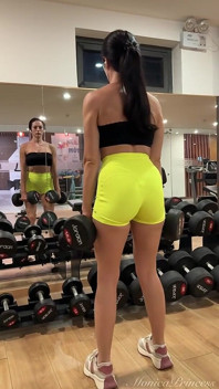 Tesão fitness bebê: close-up ass workout