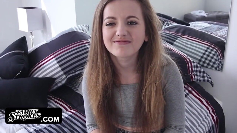 Family Strokes: Attractive bratty step sister with thick ass begs big stepbro...