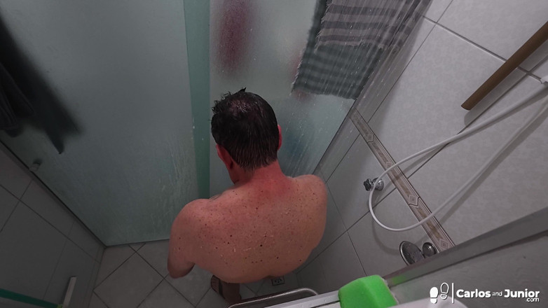Carlos And Junior: Stepdaddy Taking a Shower