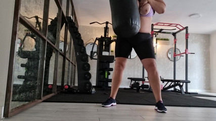 Sunny Loveli: Stepmommy playing in gym show outdoors big boobs