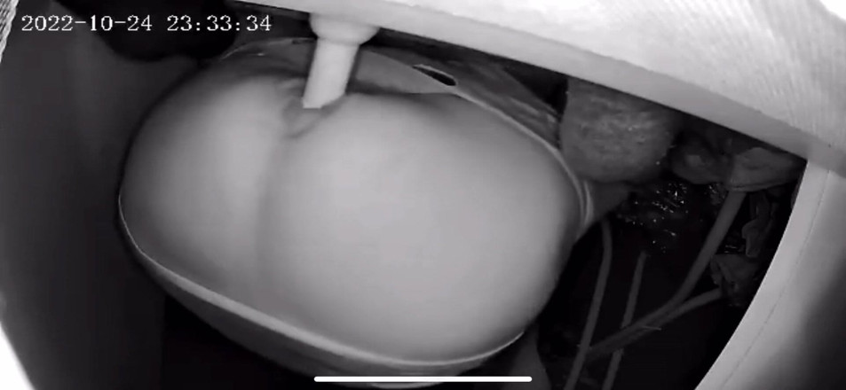 Haggy Baggy: Dřevěný knoflík zadku dovnitř a ven z rukou
