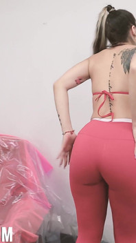 POV Red Wet Pants Madness Due to Excess Water Bladder