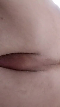 Anal masturbation with the sausage