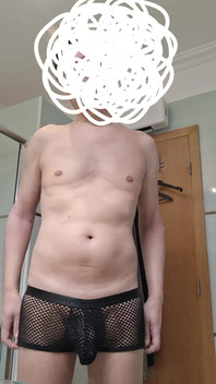 Pulling Down My See-through Boxerbriefs for a Better View