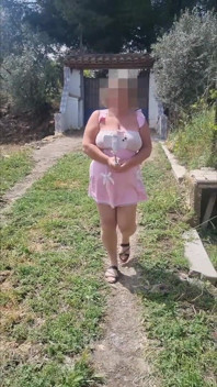 Pink Babydoll Tit Bounce Outdoor Walk