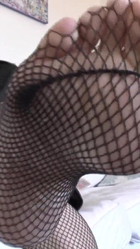 After Work, It's Time to Sniff My Fishnet Feet! Lady Victoria Valente