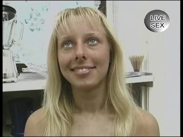 Crispy Teens: Blonde teen masturbates and gets jizzed on her nice tits