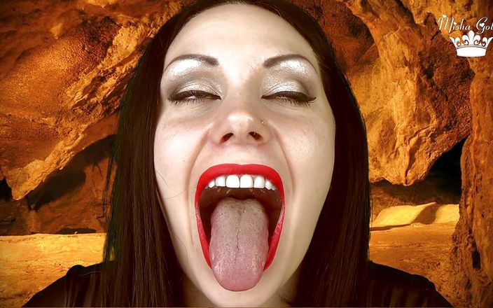 Goddess Misha Goldy: Hladový vlkodlak vás chce spolknout naživo (POV vore, ústa, jazyk a krk)