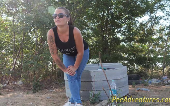 Pee Adventures: Chubby Tattoed Girl Desperate to Pee Wet Herself and Pipi...