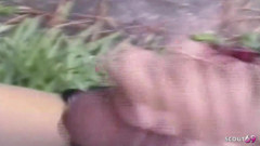 Big Boob Shemale Gets Her First Outdoor Anal Fuck and Cums