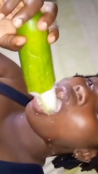 Fucking My Mouth with a Cucumber