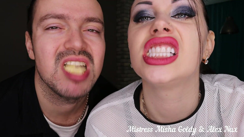 Goddess Misha Goldy: Pár obrů, aby tě udělal a jedl tě zmenšil mezi...