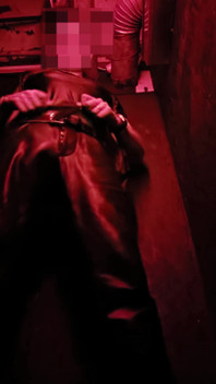 I Show You My Leather Bulge in the Corner of the Darkroom, and Then Pull Out My Hard Cock for You