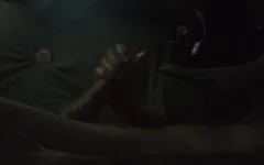 Hot Tattooed Bi Otter Strokes Big Cock Shoots Load Blowing Clouds in Truck