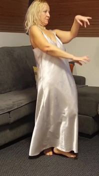 Selena's Evening Dancing Posing and Sex in Nightgown