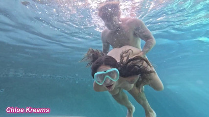 Chloe Kreams: Underwater Suck and Fuck! Getting Used in the Pool by...