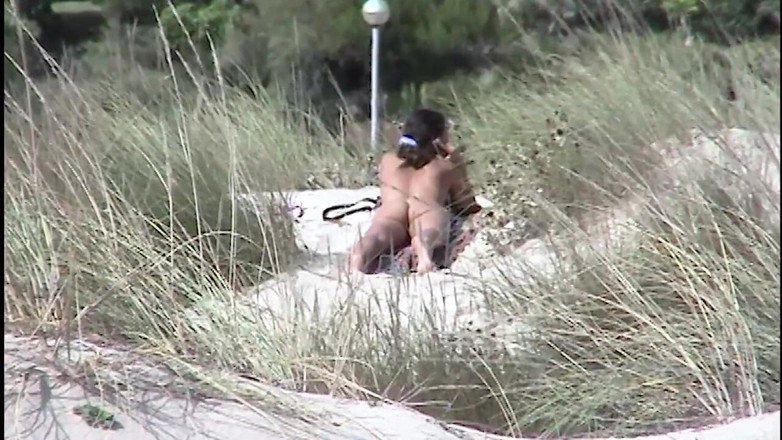 Beachbitches: Pervert chaser on beach