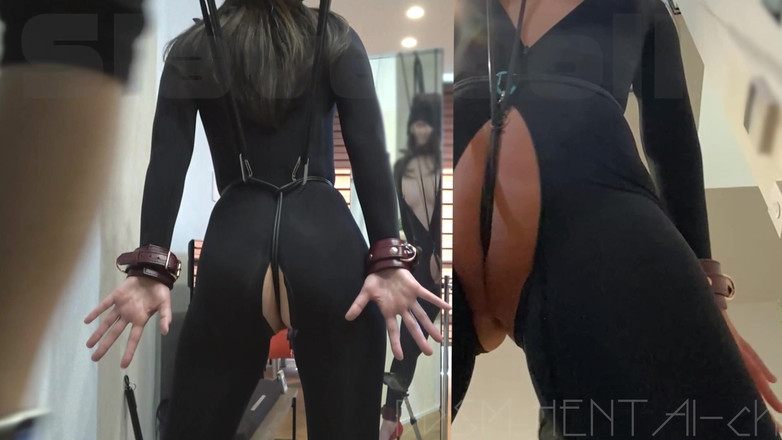 BDSM_HENTAI-ch: Entrejambe, chatte en gros plan : une esclave masochiste taille une...