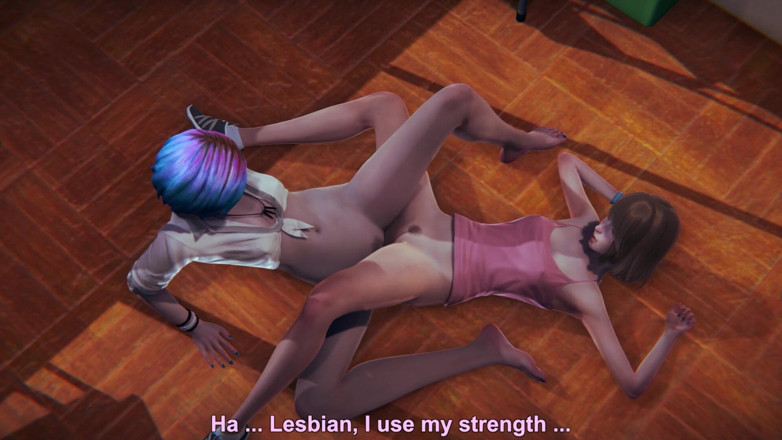 Waifu club 3D: Max and Chloe tribbing and cum together