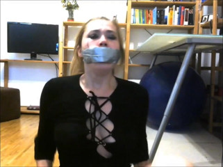 Selfgags classic: Mouth packed & tape gagged!