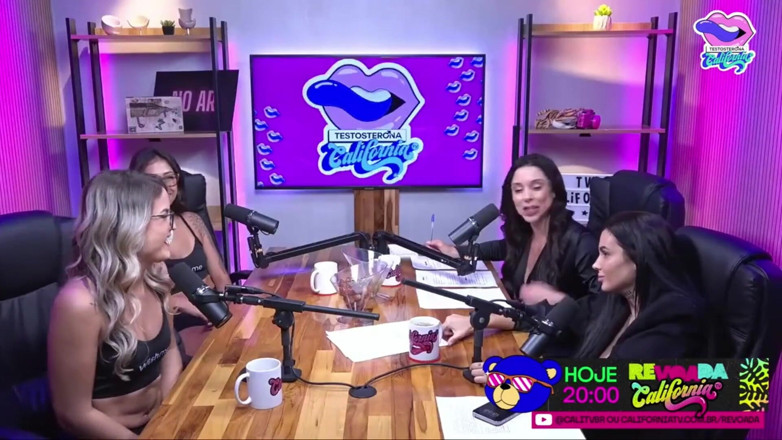 California TV: Deux Bombasses Dans Une Émission De Dirty Talk - Bruna Carlos Et...