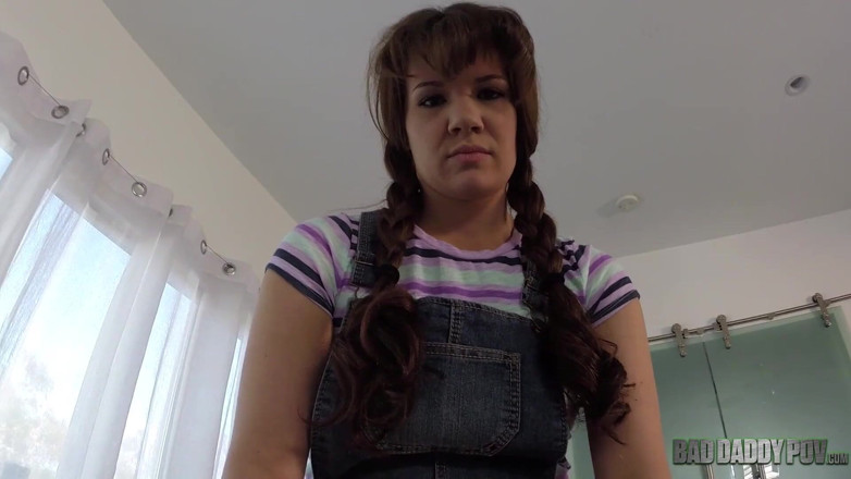 BadStepFamilyPov: Alison Rey gets sprayed from her stepdaddy's cum