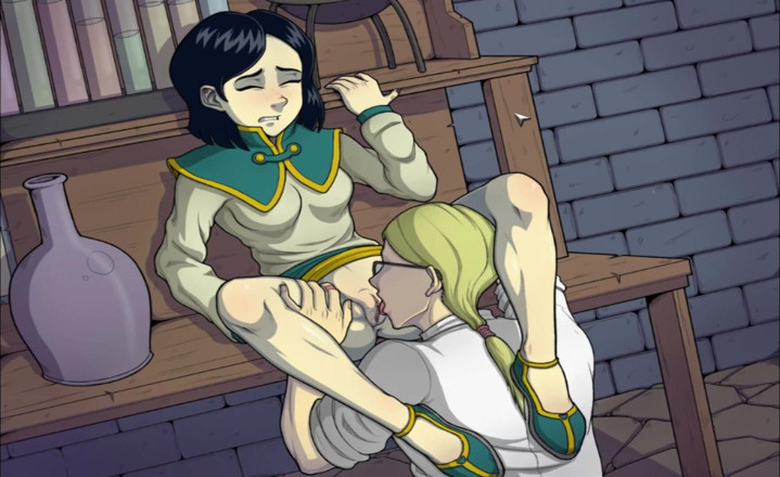 Hentai World: Lovec čarodějnic líže kundičku roztomilé holky