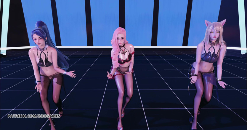 3D-Hentai Games: Kara - Step Ahri, Kaisa, Seraphine, sexy striptease league of legends...