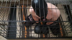 Chastity Tease - Mistress Laughs as Caged Sissy Fails to Please Herself thumbnail