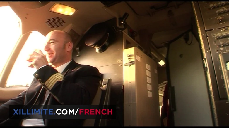 French girls at work: The Busty Stewardess Takes Good Care of the Pilot Between 2...