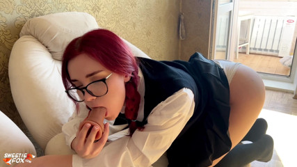 Sweetie Fox: Studentessa del college appassionata gola profonda cazzo e scopata rude...