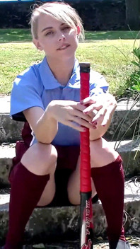 Hockey Stick Jerk off Featuring Chloe Toy