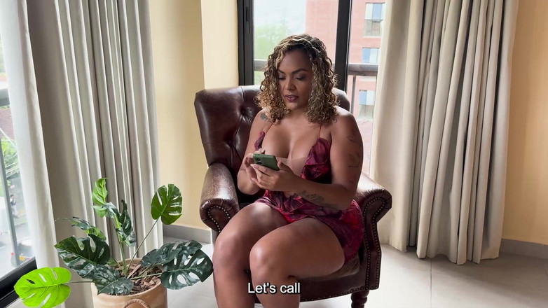 Carla Morelli: Kurvige heiße ebenholz-MILF wird für ihr date gepflanzt und fickt...