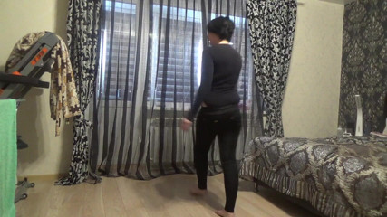 Goddess Misha Goldy: Big boobed dancer in yoga pants part1