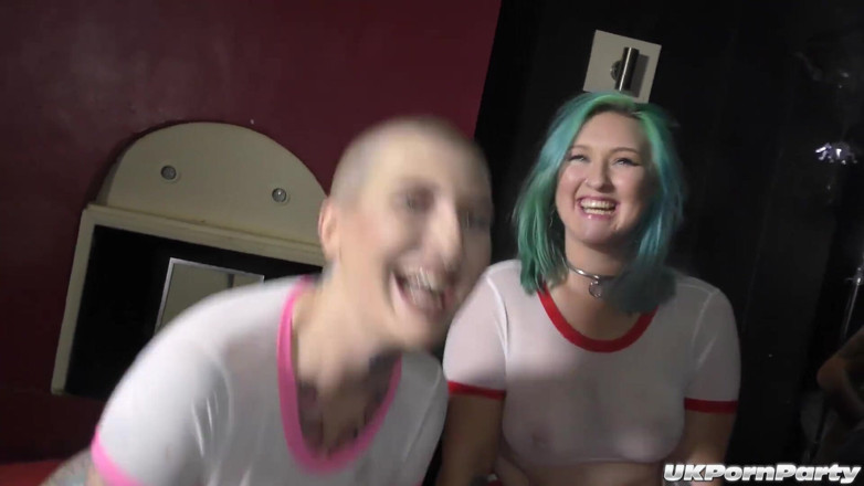 100% Amateur Gangbang and Bukkake from the UK!: Gangbang fuck and facials for lovely Ruby and Pixie