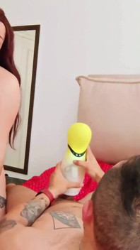 Stepmom Dressed as a Doll Makes Me Cum with Her Toy