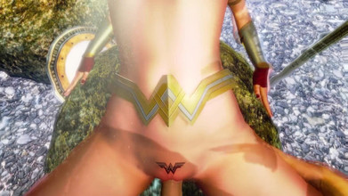 Velvixian 3D: Чудо-женщина в позе наездницы