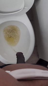 Flopping My Big Dick and Tits Out for a Nice Piss