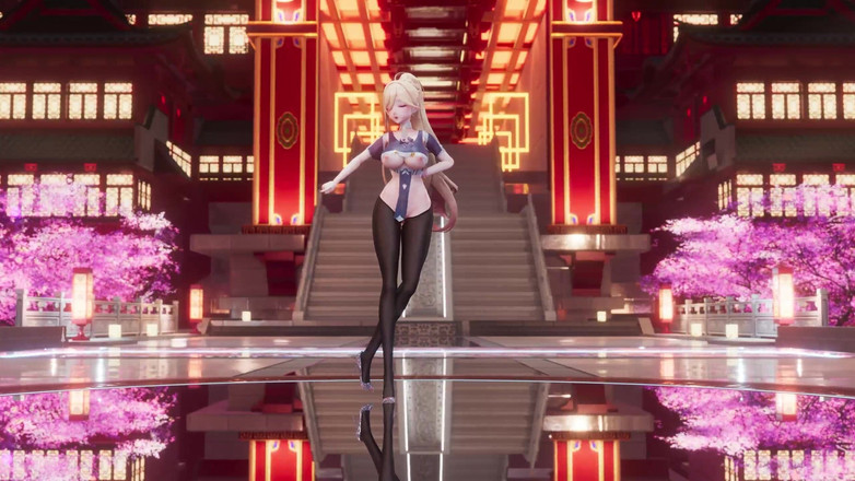 MikuMotion: [mmd] Marionette erotische uniform, schwarze strümpfe