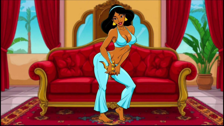 Octopussy Lovers Club: राजकुमारी Jasmine, aladdin की व्यभिचारी पत्नी। कार्टून पैरोडी