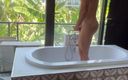 Greekmiami: Jerking off in Hotel Bathroom. a Guy in His Balcony...