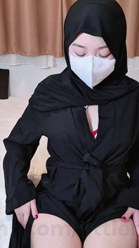 A Naughty Malaysian Hijabi Girl Doing Porn Showing off Her Ass in Abaya